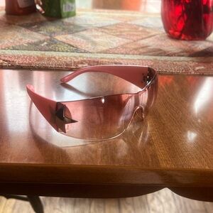 Women’s Y2K Pink Shield Sunglasses